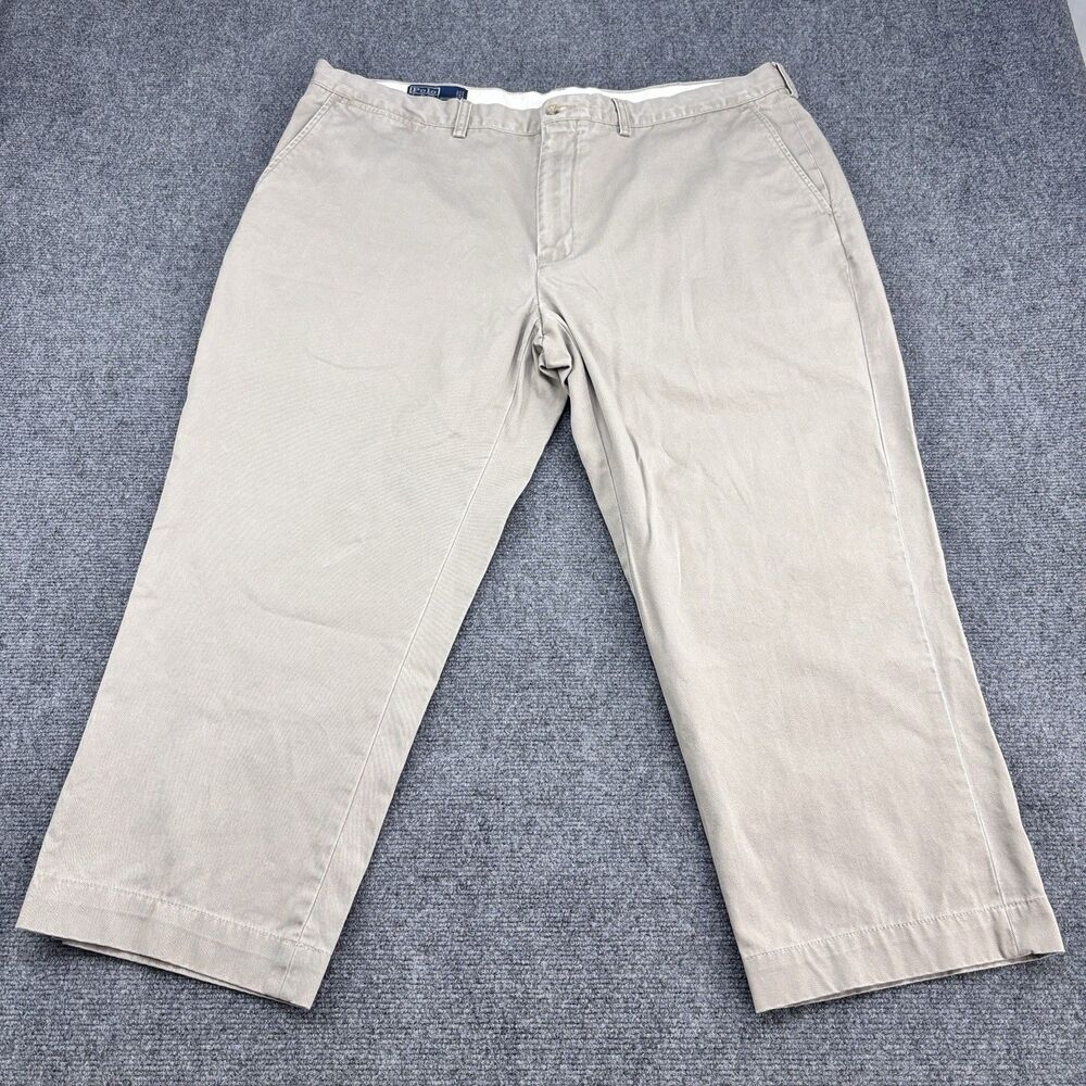 Polo Ralph Lauren Men’s 42x30 Preston Pant Khaki Beige Chino 100% Cotton